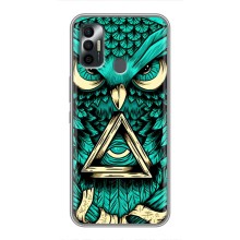 Чехол с птицами на TECNO Spark 7P (VPrint) (Сова с глазом)