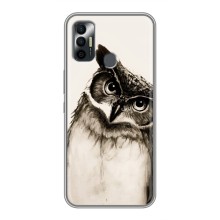 Чехол с птицами на TECNO Spark 7P (VPrint) (Сова)