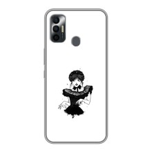 Чехлы Венсдей на TECNO Spark 7P Уэнсдей (AlphaPrint) (танец Уэнздей)