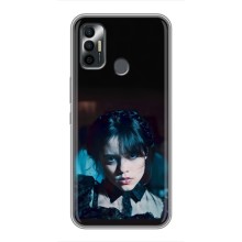 Чехлы Венсдей на TECNO Spark 7P Уэнсдей (AlphaPrint) (взгляд Уэнздей)