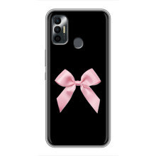 Чехол банты для TECNO Spark 7P – Бант на черном