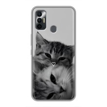 Чехол с рисунком кот на TECNO Spark 7P (Пара котов)