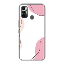 Чехол цветочный дизайн для TECNO Spark 7P – Розовый фон