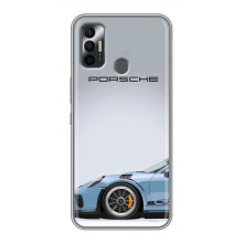 Чохол з авто Порше для TECNO Spark 7P – Блакитний Порше