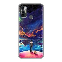 Космические Чехлы для Техно Спарк 7Р (VPrint) (Галактический вид)