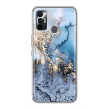 Мраморный чехол на TECNO Spark 7P (VPrint) (Нежный мрамор)