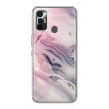 Мраморный чехол на TECNO Spark 7P (VPrint) (Пурпурный Мрамор)