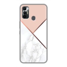 Мраморный чехол на TECNO Spark 7P (VPrint) (Тройной мрамор)