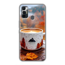 Чехол с уникальным дизайном «Осень с кофе» для TECNO Spark 7P – Кофе на природе