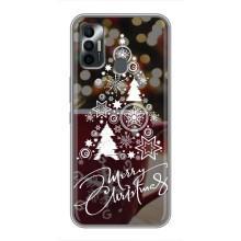 Рождественские Чехлы для TECNO Spark 7P (VPrint) (Елочка узорная)