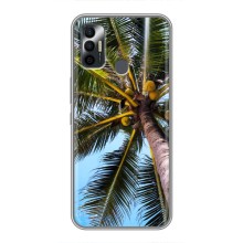 Силиконовый чехол с КАРТИНКАМИ лето для TECNO Spark 7P (AlphaPrint) (Пальма)