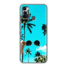 Силиконовый чехол с КАРТИНКАМИ лето для TECNO Spark 7P (AlphaPrint) (Взгляд лето)