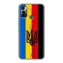 Украинские Чехлы для TECNO Spark 7P с картинкой УПА (AlphaPrint) (Флаг УПА)
