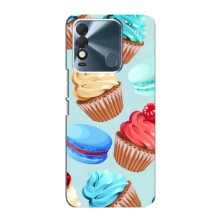 Чехлы с Фруктами для TECNO Spark 8 (VPrint) (Кексики)