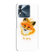 Чехлы с картинкой Лисички для TECNO Spark 8 (VPrint) (Девочка Лиса)