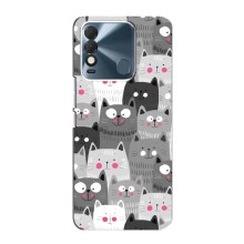 Чехлы с Котиками для TECNO Spark 8 (VPrint) (Рисованные котики)