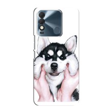 Чехлы с собаками для TECNO Spark 8 (VPrint) (Довольный Хаски)