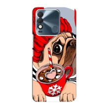 Чехлы с собаками для TECNO Spark 8 (VPrint) (Собачка в шапке)