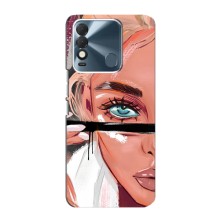 Чехол с печатью для TECNO Spark 8 - (Мода) (AlphaPrint) (Макияж)