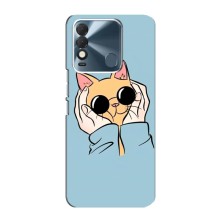 Чехол на Техно Спарк 8 с Котами (VPrint) (Котик в очках)