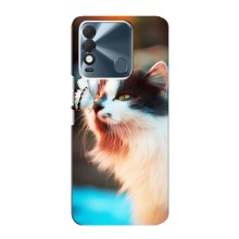 Чехол на Техно Спарк 8 с Котами (VPrint) (Котик с бабочкой)