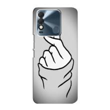 Чехол с принтом для TECNO Spark 8 (AlphaPrint - Знак сердечка)