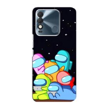 Чехол Амонг Ас для TECNO Spark 8 (AlphaPrint) (Скины в космосе)