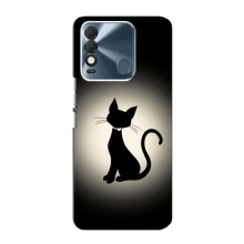 Чехол с принтом для TECNO Spark 8 (AlphaPrint) Модные коты (Силуэт котика)