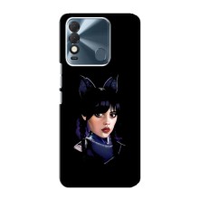 Чехлы Венсдей на TECNO Spark 8 Уэнсдей (AlphaPrint) (серьезная Уэнздей)