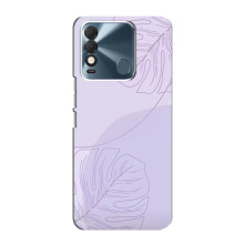 Чехол цветочный дизайн для TECNO Spark 8 – Монстера фиолетовая
