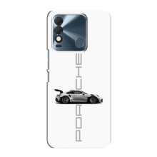 Чехол с авто Порше для TECNO Spark 8 – белый Порше