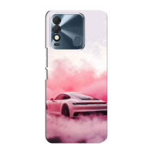 Чехол с авто Порше для TECNO Spark 8 – Розовый Порше