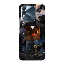 Чехол как приручить дракона на TECNO Spark 8 (Дракон коллаж)