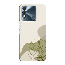 Силиконовый чехол с принтом в цветах на TECNO Spark 8 – Монстера зелёная