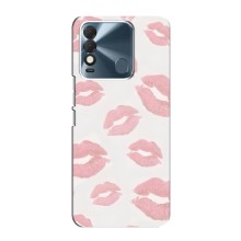 Чехол с розовым рисунком для TECNO Spark 8 (Розовые губы)
