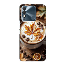 Чехол с уникальным дизайном «Осень с кофе» для TECNO Spark 8 – Пряный кофе