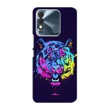 Силиконовый бампер с картинкой животных для TECNO Spark 8 (Тигр-Арт)