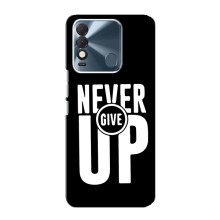 Силиконовый Чехол на TECNO Spark 8 с картинкой Nike (Never Give UP)