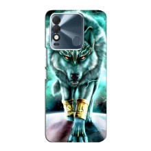 Защитные чехлы для Техно Спарк 8 (AlphaPrint) (ХИТ продаж) ВОЛК (Яркий волк)