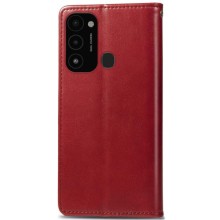 Кожаный чехол-книжка GETMAN Gallant (PU) для TECNO Spark 8C – Красный