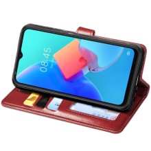Кожаный чехол-книжка GETMAN Gallant (PU) для TECNO Spark 8C – Красный