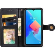 Кожаный чехол-книжка GETMAN Gallant (PU) для TECNO Spark 8C – Черный