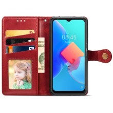 Кожаный чехол-книжка GETMAN Gallant (PU) для TECNO Spark 8C – Красный