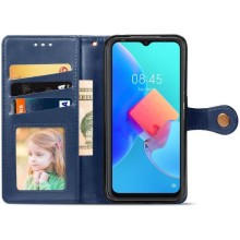Кожаный чехол-книжка GETMAN Gallant (PU) для TECNO Spark 8C – Синий