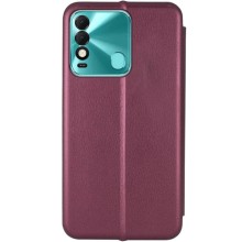 Кожаный чехол-книжка Classy для TECNO Spark 8C – Бордовый