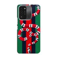 Чехлы ГУЧЧИ для Техно Спарк 8с (AlphaPrint) (Gucci змия)