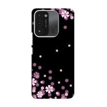 Чехол для Техно Спарк 8с - с принтом (Дизайнерские) (AlphaPrint) (Цветочки маленькие)