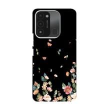 Чехол для Техно Спарк 8с - с принтом (Дизайнерские) (AlphaPrint) (Маленькие цветы)