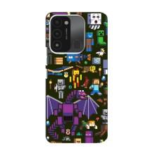 Чехол Майнкрафт на TECNO Spark 8C (AlphaPrint) Minecraft