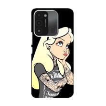 Чехол с печатью для TECNO Spark 8C - (Мода) (AlphaPrint) (Девочка в тату)